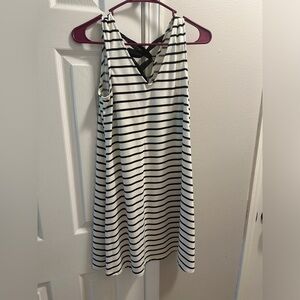 NWT black & white striped dresss